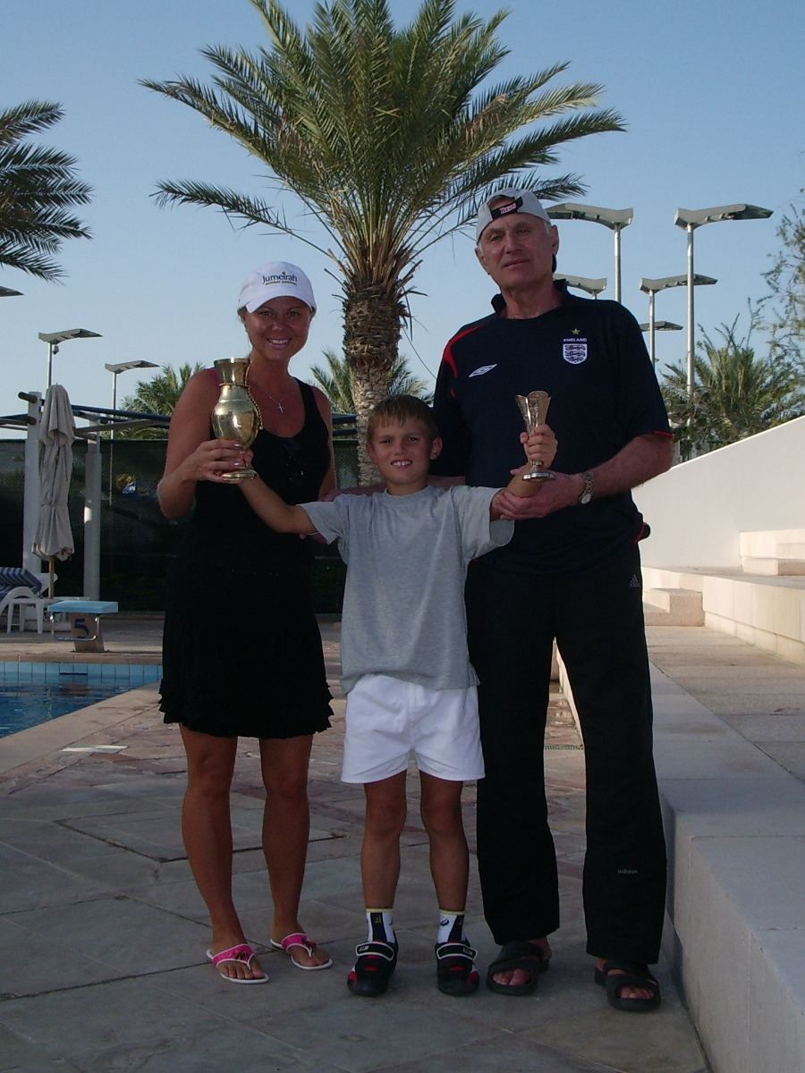 Young Max in Dubai with his parents