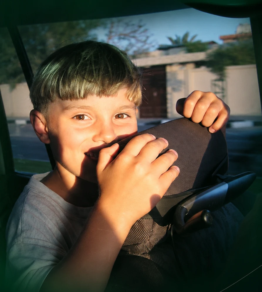 Max as a boy in Dubai